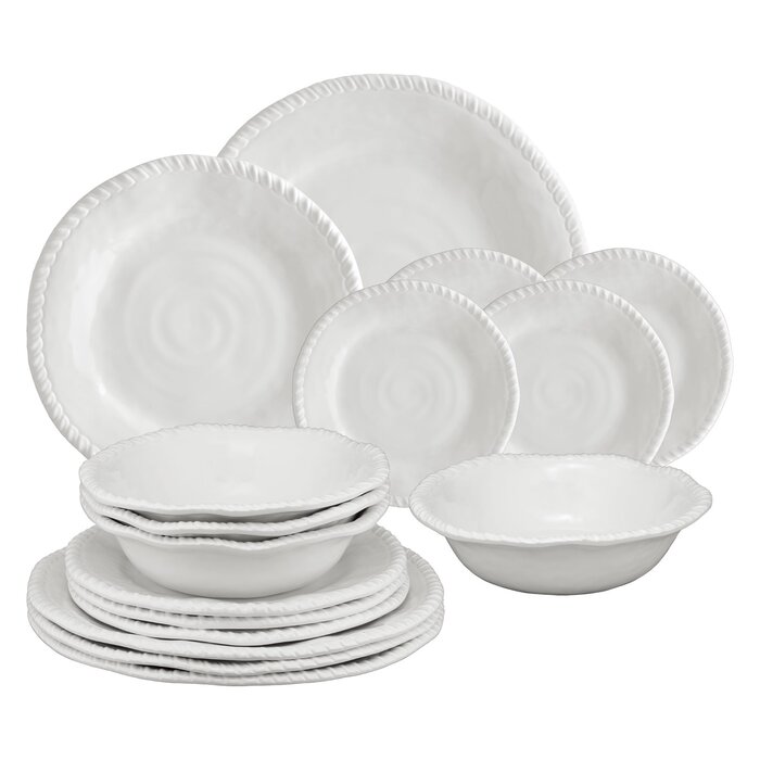 Rosalind Wheeler Assaria Piece Melamine Dinnerware Set Service For